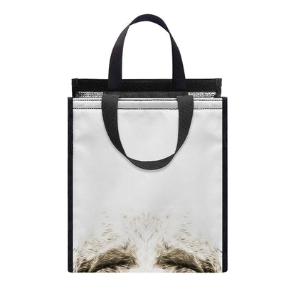 Bull Portrait Print Insulated Lunch Tote