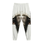 Bull Portrait Print Jogger Pants