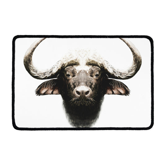 Bull Portrait Print Kitchen Mat