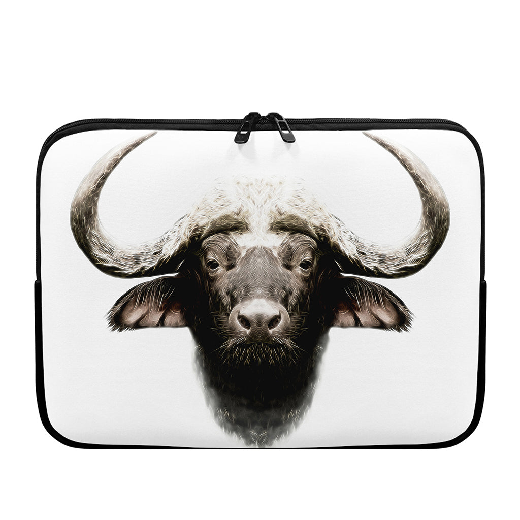 Bull Portrait Print Laptop Sleeve
