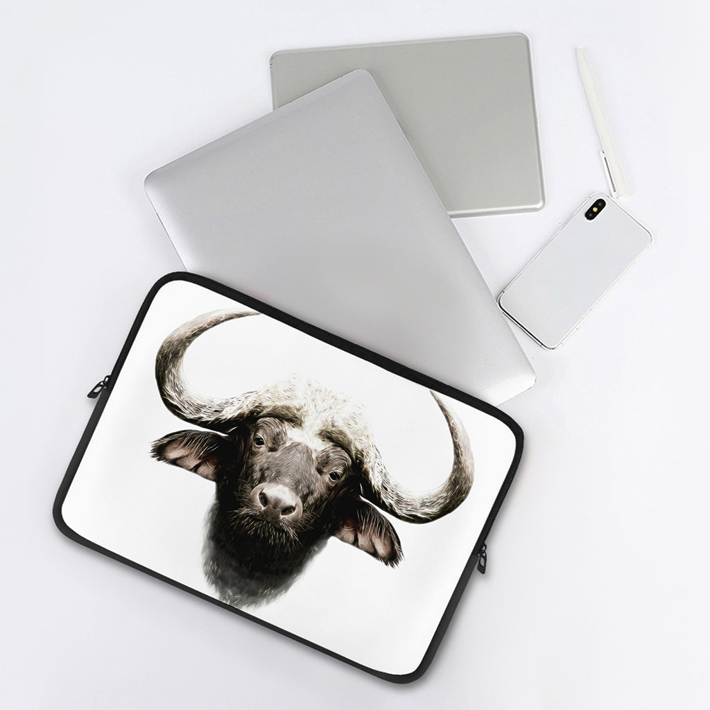 Bull Portrait Print Laptop Sleeve