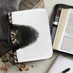 Bull Portrait Print Leather Bible Cover