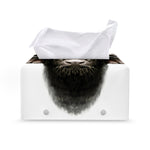 Bull Portrait Print Leather Tissue Box Cover