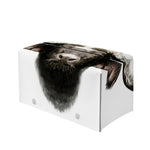 Bull Portrait Print Leather Tissue Box Cover