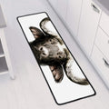 Bull Portrait Print Long Kitchen Mat