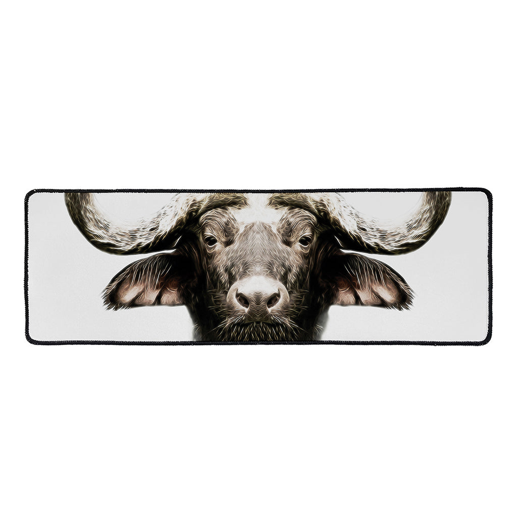 Bull Portrait Print Long Kitchen Mat