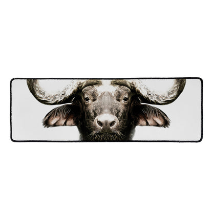 Bull Portrait Print Long Kitchen Mat