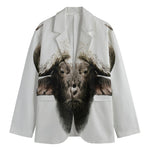 Bull Portrait Print Men's Blazer