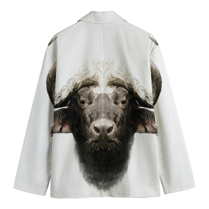 Bull Portrait Print Men's Blazer