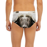 Bull Portrait Print Men's Briefs