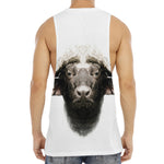 Bull Portrait Print Men's Muscle Tank Top