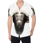 Bull Portrait Print Men's Shirt