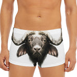 Bull Portrait Print Men's Short Boxer Briefs