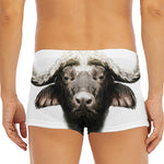 Bull Portrait Print Men's Short Boxer Briefs