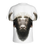 Bull Portrait Print Men's Sports T-Shirt