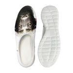 Bull Portrait Print Mesh Casual Shoes