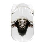 Bull Portrait Print Mesh Laundry Hamper