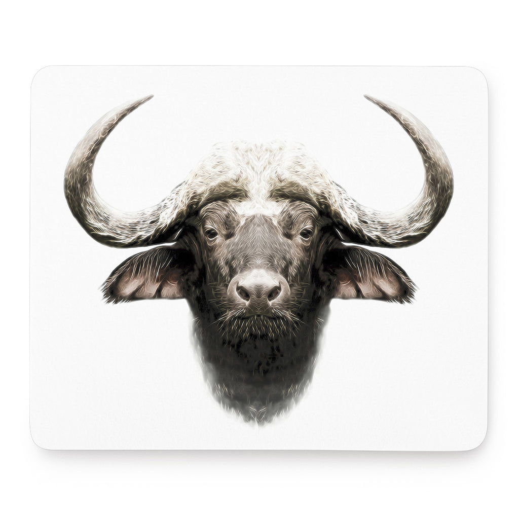 Bull Portrait Print Mouse Pad