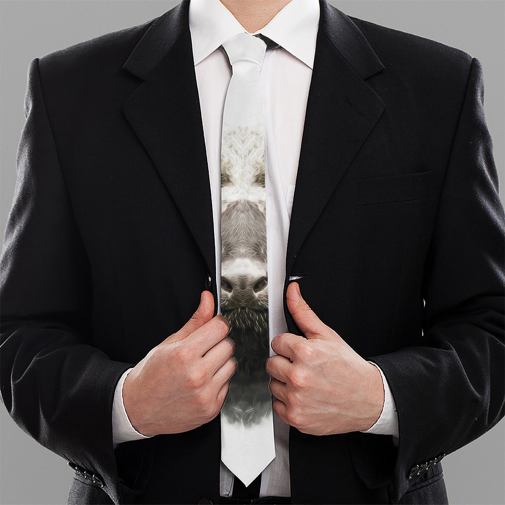Bull Portrait Print Necktie