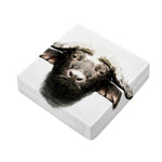 Bull Portrait Print Outdoor Seat Cushion Cover