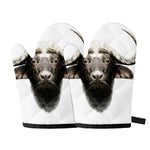 Bull Portrait Print Oven Mitts