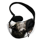 Bull Portrait Print Pet Sling Carrier
