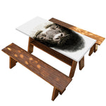 Bull Portrait Print Picnic Table Cover
