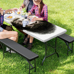 Bull Portrait Print Picnic Table Cover