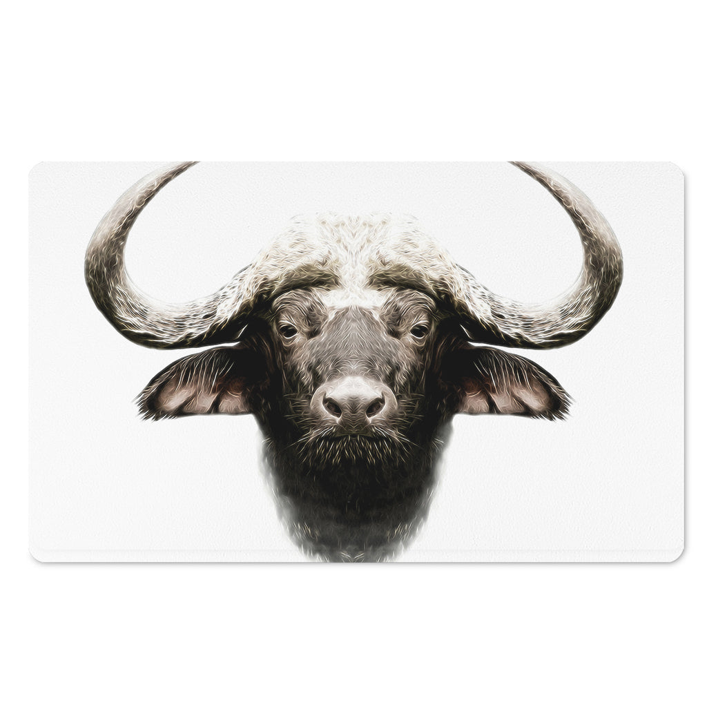 Bull Portrait Print Polyester Doormat