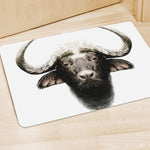 Bull Portrait Print Polyester Doormat