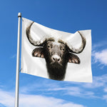 Bull Portrait Print Polyester Flag