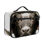 Bull Portrait Print Portable Lunch Bag