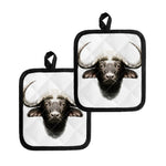 Bull Portrait Print Pot Holders