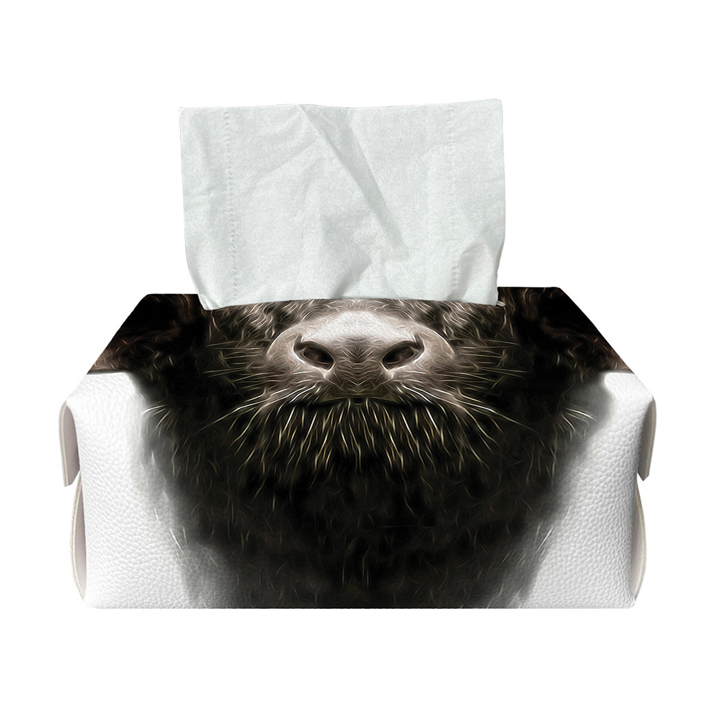 Bull Portrait Print Rectangle Tissue Box Cover