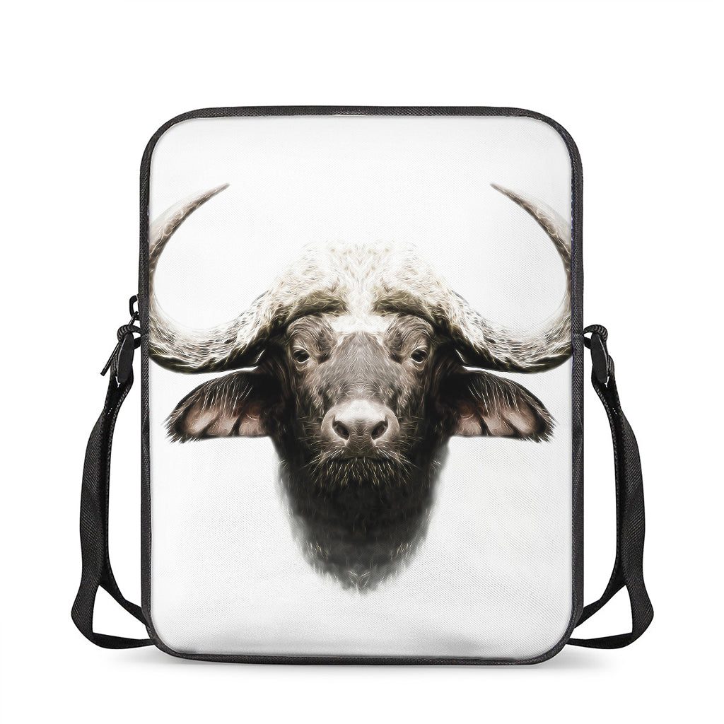 Bull Portrait Print Rectangular Crossbody Bag