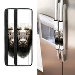 Bull Portrait Print Refrigerator Handle Covers
