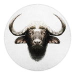 Bull Portrait Print Round Blanket