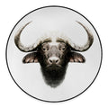 Bull Portrait Print Round Floor Mat