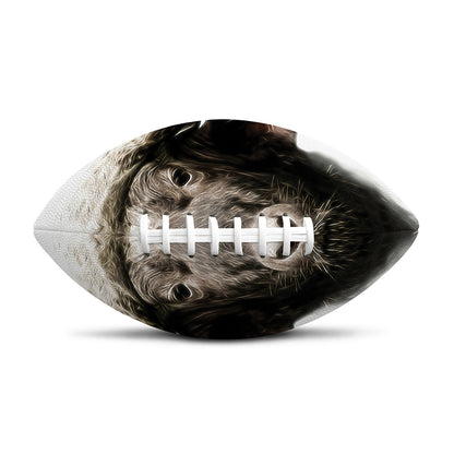 Bull Portrait Print Rugby Ball