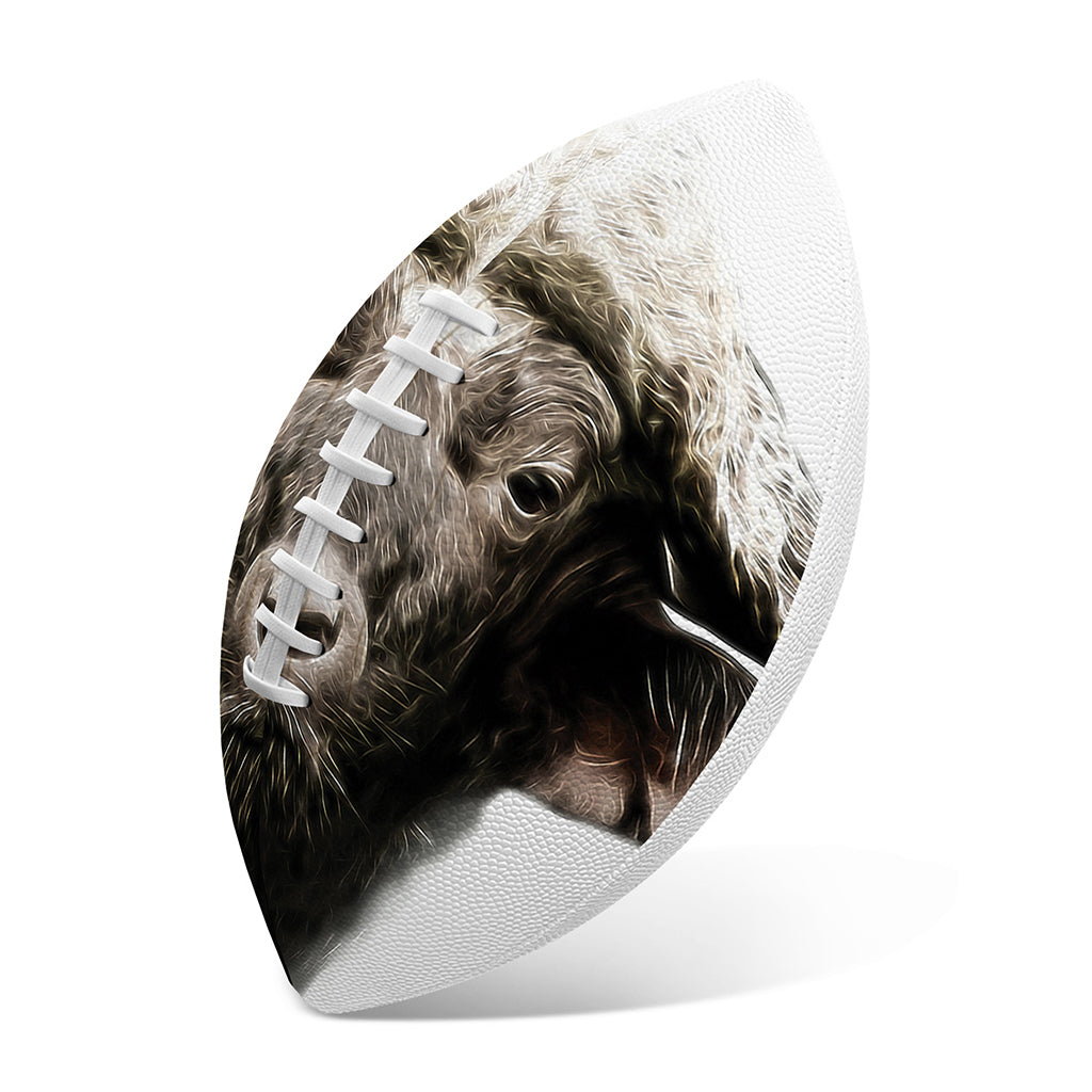 Bull Portrait Print Rugby Ball