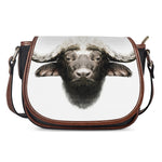 Bull Portrait Print Saddle Bag
