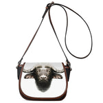 Bull Portrait Print Saddle Bag