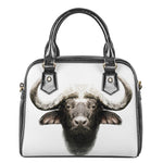 Bull Portrait Print Shoulder Handbag