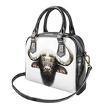 Bull Portrait Print Shoulder Handbag
