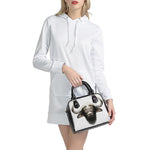 Bull Portrait Print Shoulder Handbag