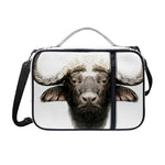Bull Portrait Print Shoulder Strap Bible Bag