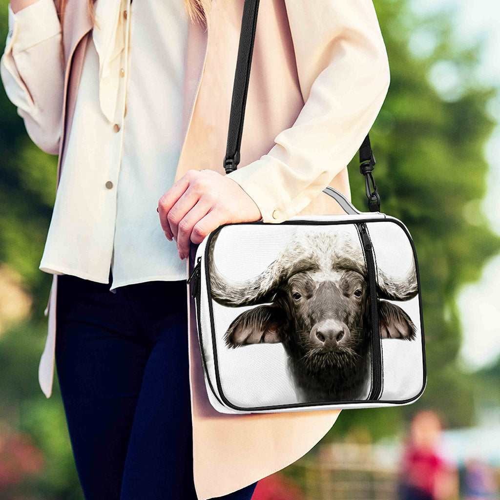 Bull Portrait Print Shoulder Strap Bible Bag