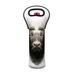 Bull Portrait Print Single Neoprene Wine Tote
