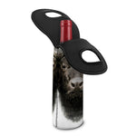 Bull Portrait Print Single Neoprene Wine Tote