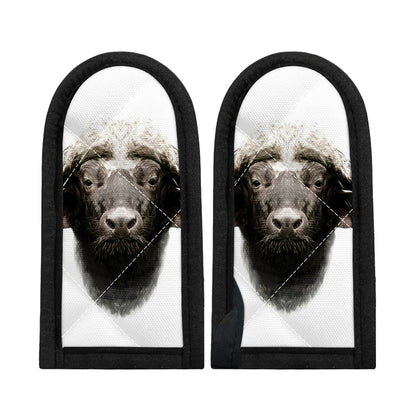 Bull Portrait Print Skillet Handle Cover